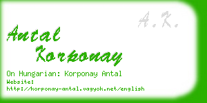 antal korponay business card